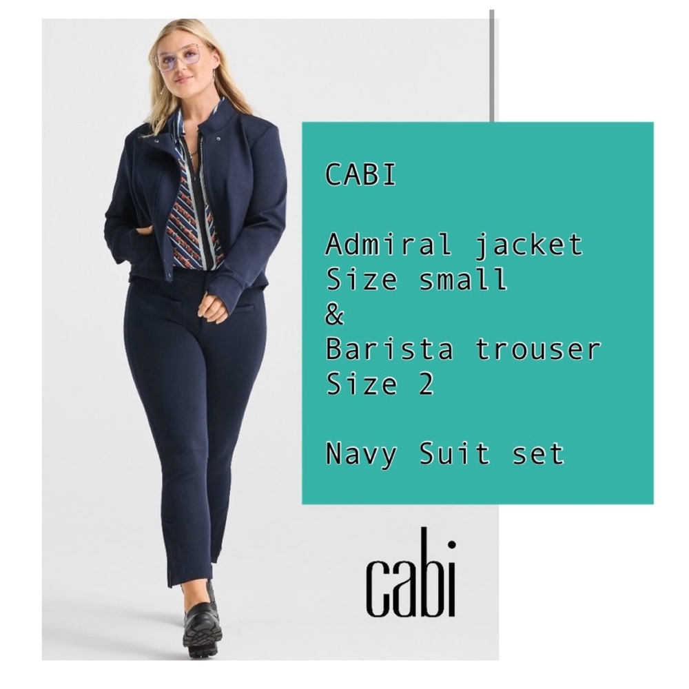 CAbi Suit Admiral jacket small  and Barista trouser size 2